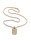 Fashion Z Pendant 60cm Stainless Steel Twist Chain Stainless Steel Inlaid Zirconium Letter Tag Necklace