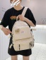 Fashion Off White Nylon Large Capacity Backpack