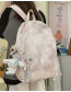 Fashion Pink Without Pendant Tie-dye Large Capacity Canvas Backpack