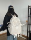 Fashion White Nylon Large Capacity Backpack