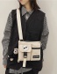 Fashion White Single Bag Free 1 Badge Nylon Large Capacity Crossbody Bag