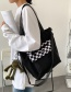 Fashion White Checkerboard Nylon Crossbody Bag