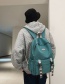 Fashion White Large Capacity Backpack With Nylon Belt Buckle