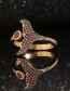 Fashion White Zirconium Copper Inlaid Zirconium Fishtail Open Ring