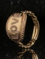 Fashion Reve Letter Ring With Copper And Diamonds