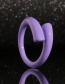 Fashion Purple Geometric Ring Ring