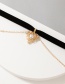 Fashion Gold Alloy Diamond Pearl Love Necklace