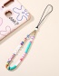 Fashion Soft Pottery Letters Cartoon Rice Beads Beaded Crystal Eyes Geometric Mobile Phone Chain