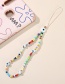 Fashion Colorful Beads Cartoon Rice Beads Beaded Crystal Eyes Geometric Mobile Phone Chain