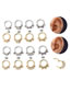 Fashion Gold 2# Stainless Steel Diamond Pierced Nose Ring