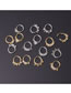 Fashion Gold 6# Stainless Steel Diamond Pierced Nose Ring