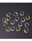 Fashion Gold 7# Stainless Steel Diamond Pierced Nose Ring