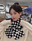 Fashion Black Checkerboard Imitation Rabbit Fur Socket Collar