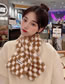 Fashion Black Checkerboard Imitation Rabbit Fur Socket Collar