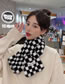 Fashion Beige Checkerboard Imitation Rabbit Fur Socket Collar