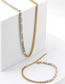 Fashion Necklace Stainless Steel Cuban Chain Necklace With Diamonds