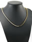 Fashion Necklace Stainless Steel Diamond Box Chain Stitching Necklace