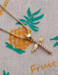 Fashion C Copper Inlaid Zirconium Cross Necklace