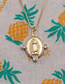 Fashion C Gold-plated Copper And Zirconium Virgin Mary Necklace