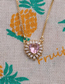 Fashion 00949cx+ Box Chain Copper Inlaid Zirconium Heart Necklace