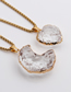 Fashion Nsn0278 Moon +60cm Fangzhen Chain White Crystal Moon Love Necklace