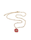 Fashion 004040+5cm Bead Chain Copper Inlaid Zirconium Oil Drop Star Necklace