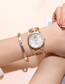 Fashion Gold Alloy Diamond Dial Geometry Hand Watch