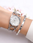 Fashion Silver Alloy Diamond Dial Geometry Hand Watch