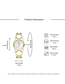 Fashion Gold Alloy Diamond Dial Geometry Hand Watch