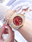 Fashion White Geometric Watch With Titanium Steel Diamond Strap