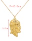Fashion Gold Titanium Steel Portrait Necklace