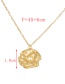 Fashion Gold Titanium Steel Geometric Necklace