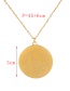 Fashion Gold Titanium Steel Round Letter Palm Necklace