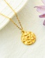 Fashion Gold Titanium Steel Irregular Pattern Necklace