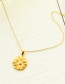 Fashion Gold Titanium Steel Flower Necklace