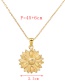 Fashion Gold Titanium Steel Flower Necklace