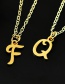 Fashion O Titanium Steel 26 Letters Necklace