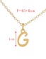 Fashion G Titanium Steel 26 Letters Necklace