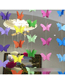 Fashion Red Butterfly 3 Meters Colorful Butterfly Three-dimensional Paper Garland