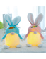 Fashion Blue Bunny Luminous Easter Knitted Woolen Bunny Doll (without Battery)