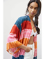 Fashion Photo Color Colorful Striped Swimsuit Blouse