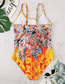Fashion Yellow Printed One-piece Swimsuit