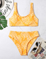 Fashion 3# Geometric Print Split Swimsuit