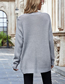 Fashion Blue Long Sleeve Pullover Knitted Sweater