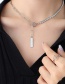 Fashion Steel Color Stainless Steel Inlaid Zirconium Tassel Long Necklace