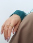 Fashion Gold Titanium Steel Gold-plated Hollow Diamond Open Ring