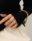 Fashion Steel Color Stainless Steel Gold-plated Letter Open Ring