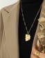 Fashion Type B Titanium Steel Gold Plated Irregular Portrait Necklace