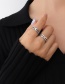 Fashion Steel Color Stainless Steel Gold-plated Geometric Hollow C-shaped Open Ring
