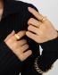 Fashion Gold Stainless Steel Hexagonal Honeycomb Mesh Ring